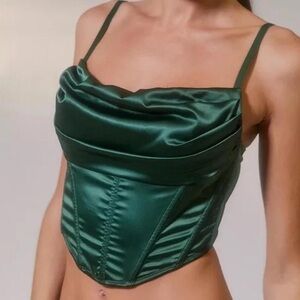 Urban Outfitters Green Corset Top